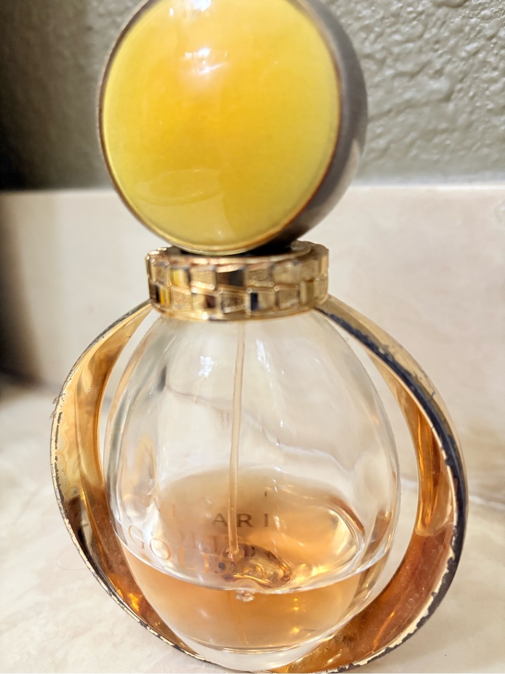 Discontinued- Bvlgari Gold Goldea Bottle decorative